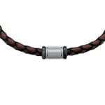 Fossil Machine Armband Rondelles braunes Leder - JF05009998