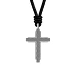 Fossil Machine Necklace Black leather cross pendant - JF05006040