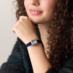 Fossil Raquel Noir / Argenté 18mm - ES5436