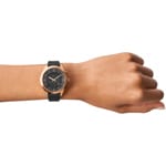 Fossil Stella Hybrid Smartwatch HR Leder schwarz - FTW7064