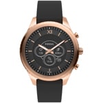 Fossil Stella Hybrid Smartwatch HR Leder schwarz - FTW7064