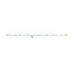 Fossil Sutton By The Sea Armband aus türkisblauen Acrylperlen mit Muscheln - JA7319710