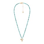 Fossil Sutton Collier By The Sea avec perles en acrylique et coquillages, bleu turquoise - JA7318710