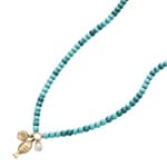 Fossil Sutton Collier By The Sea avec perles en acrylique et coquillages, bleu turquoise - JA7318710