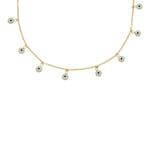 Fossil Sutton Necklace Evil Eye Gold