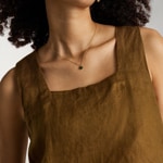 Fossil Sutton Collier Pendentif Modern Meadows Heart reconstitué en malachite dorée - JF04857710