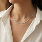 Collier queue de renard argent 925 2.4mm - KE-925-022