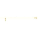 Chaîne de cheville or jaune 750/18 ct avec breloque - F24CH1
