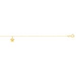 Chaîne de cheville or jaune 750/18 ct avec breloque étoile - F24CH2