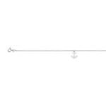 Anklet 925 Silver rhodium-plated 26cm, Anchor