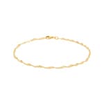 Fusskette Singapur 750/18 K Gelbgold 2.4mm - 24cm