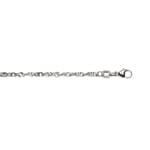 Fusskette Singapur 750/18 K Weissgold 2.4mm - 24cm