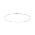 Singapore Anklet 750/18 K White Gold 2.4mm - 24cm