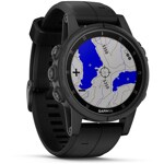 Garmin Fenix 5S Plus Saphir GPS-Multisport Smartwatch HR - 010-01987-03