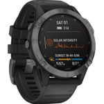 Garmin Fenix 6 Pro Solar Shale Grey with black strap - 010-02410-15
