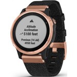 Garmin Fenix 6S Pro Sapphire Schwarz/Roségold, Nylon-Armband + Silikonarmband Schwarz - 010-02159-37