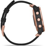 Garmin Fenix 6S Pro Sapphire Schwarz/Roségold, Nylon-Armband + Silikonarmband Schwarz - 010-02159-37