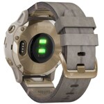 Garmin Fenix 6S Pro Sapphire Beige/White gold, Grey suede strap + Grey silicone strap - 010-02159-40