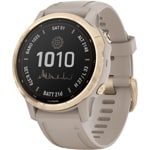 Garmin Fenix 6S Pro Solar Light Gold avec bracelet beige - 010-02409-11