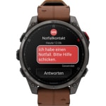 Garmin Fenix 8 Pro - 47mm AMOLED Sapphire Carbongrau / Leder braun