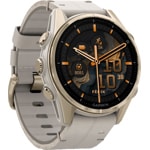 Garmin Fenix 8 - 43mm AMOLED Sapphire Softgold / Leder Kalkstein - 010-02903-40