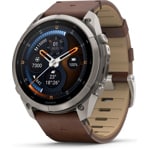 Garmin Fenix 9 Pro inReach - 51mm Titane / Cuir marron - 010-04337-41
