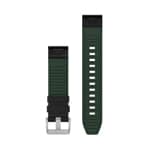 Garmin QuickFit black / green leather strap 22mm - 010-13225-09