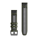 Garmin QuickFit Silikonarmband Moosgrün / Graphit 22mm - 010-13280-07