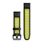Garmin QuickFit Black / Electric lime silicone strap 20mm - 010-13279-03
