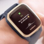 Garmin Venu SQ Music Edition Smartwatch Dunkelblau / Gold - 010-02426-12