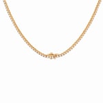 Gradient Tennis Necklace 750/18 K Yellow Gold with Diamonds 5.57ct - KE-73723-GG