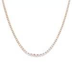Gradient Tennis Necklace 750/18 K Yellow Gold with Diamonds 5.57ct