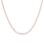 Gradient Tennis Necklace 750/18 K Rose Gold with Diamonds 5.57ct
