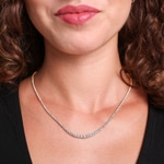Collier Tennis or rosé 750/18 ct avec diamants 5.57ct - KE-73723-RG