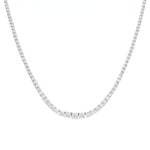 Gradient Tennis Necklace 750/18 K White Gold with Diamonds 5.57ct