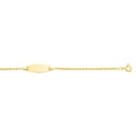 Gourmette bébé or jaune 375/9 ct ovale 1.5mm - 630016-13