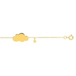 Engravable Bracelet 375/9 K Yellow Gold Cloud with Star Charm - 497119.00-14