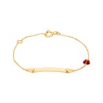 Baby Bracelet 750/18 K Yellow Gold 0.9mm, Ladybird