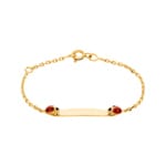 Gravurarmband 750/18 K Gelbgold 1.6mm, Marienkäfer