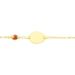 Gravurarmband 750/18 K Gelbgold 1.6mm, Marienkäfer