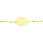 Gravurarmband 750/18 K Gelbgold 2.2mm, runde Plakette