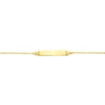 Gourmette bébé forçat or jaune 750/18 ct 1.1mm - 14cm