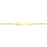 Gourmette bébé forçat or jaune 750/18 ct 1.4mm - 14cm - F50BBR-14