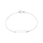 Gourmette bébé forçat or gris 750/18 ct 1.0mm - 14cm - F35GRBBR-14