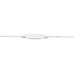 Gravurarmband Anker 750/18 K Weissgold 1.1mm - 14cm