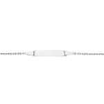 Gravurarmband Anker 750/18 K Weissgold 1.7mm - 14cm