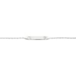 Gourmette bébé forçat or gris 750/18 ct 1.7mm - 14cm - F50GRBLS-14
