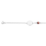Gravurarmband Anker 925 Silber rhodiniert 1.7mm, Marienkäfer