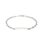 Gourmette bébé forçat Argent rhodié 2.7mm