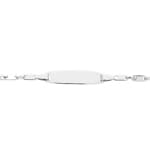 Baby Bracelet Dogtag 750/18 K White Gold 2.3mm - 14cm